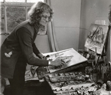 Ray Howard-Jones in her studio